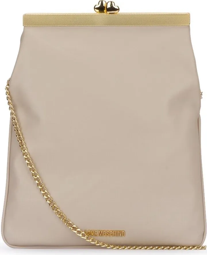 Love Moschino Logo Lettering Heart-Clasp Crossbody Bag
