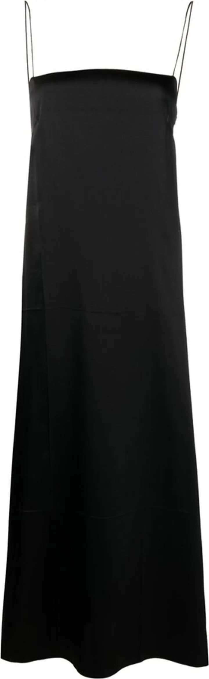 Black Sicily Silk Slip Dress