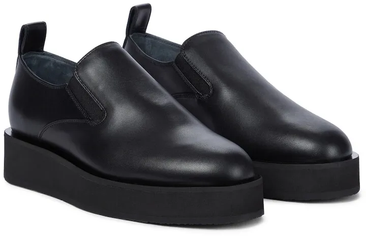 Leather slip-on sneakers