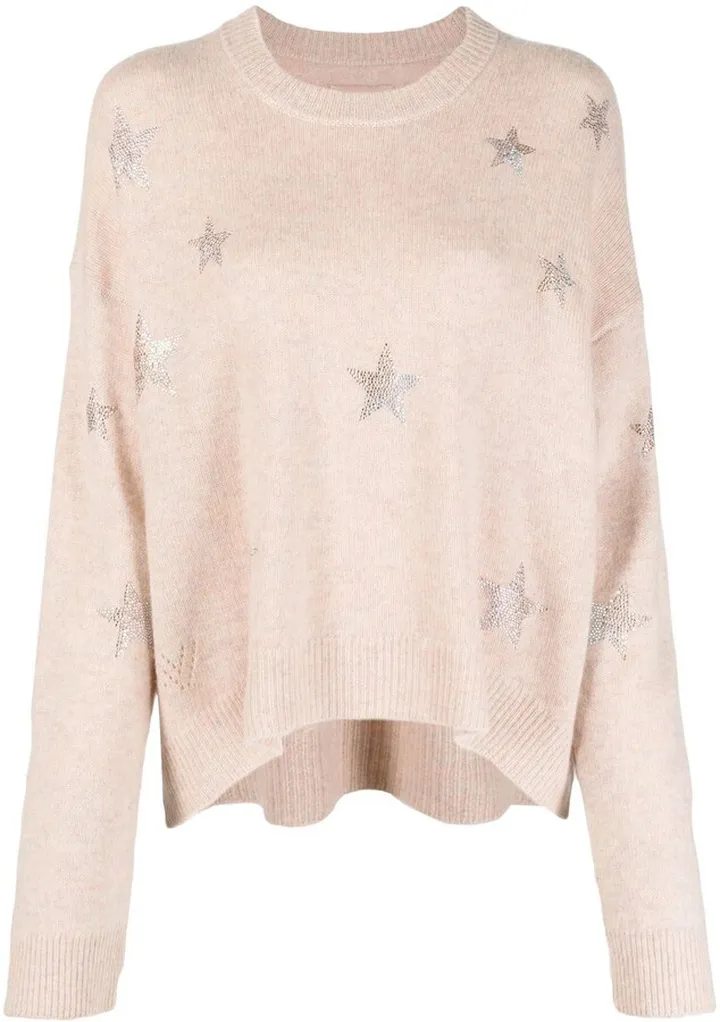 Star-Print Long-Sleeve Jumper
