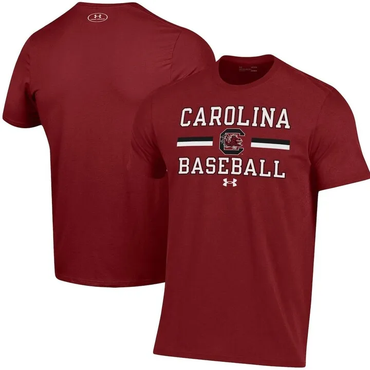 Men's Under Armour Garnet South Carolina Gamecocks Baseball Stack Performance T-shirt