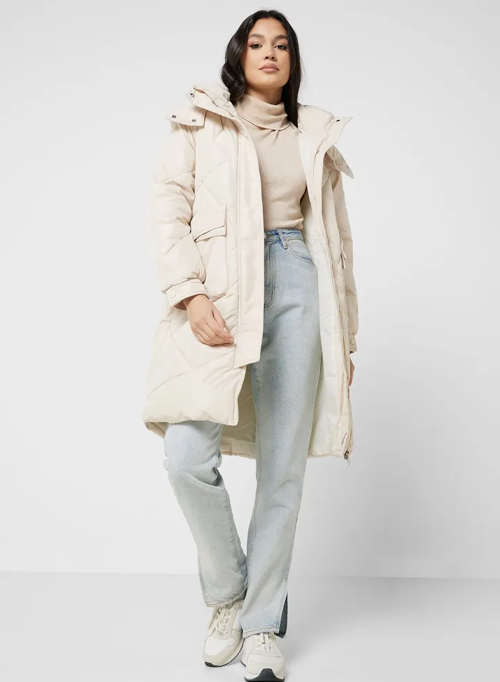 Longline Puffer Jacket