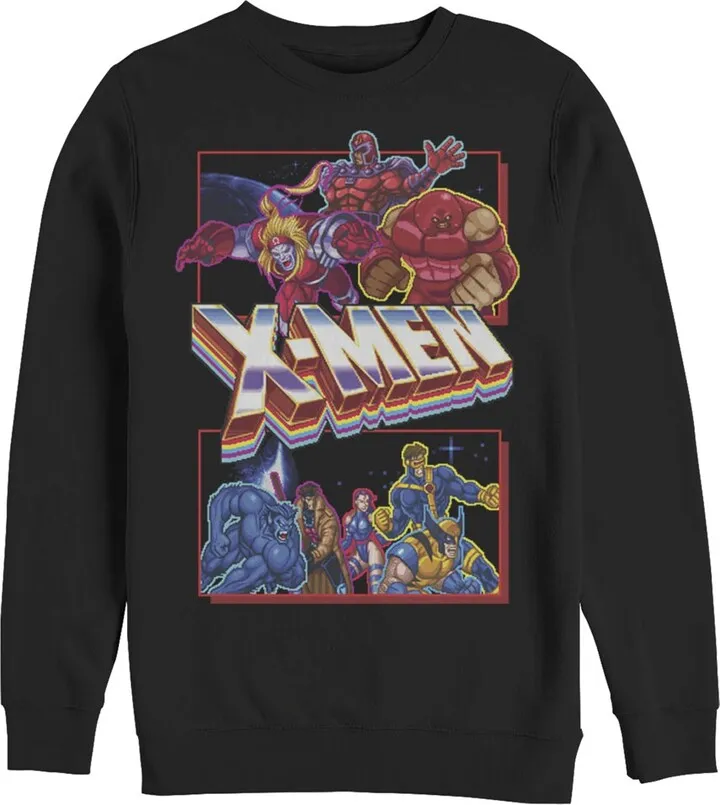 Men's Marvel X-Men Arcade Crew Sweatshirt - Black - Large