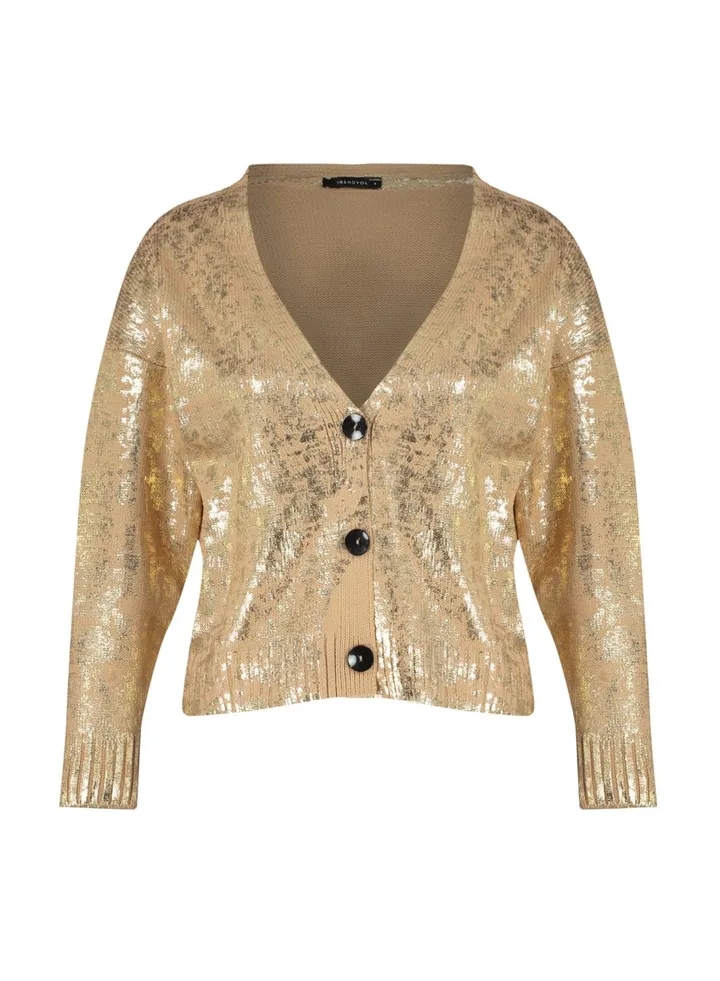 V-Neck Knitted Cardigan