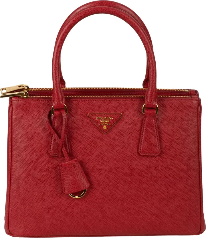 Double Top Zip Logo Embossed Tote