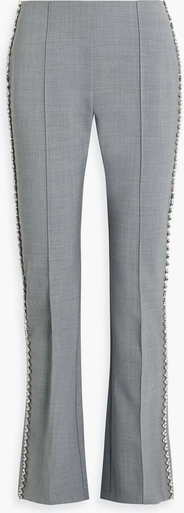 Crystal-embellished woven flared pants