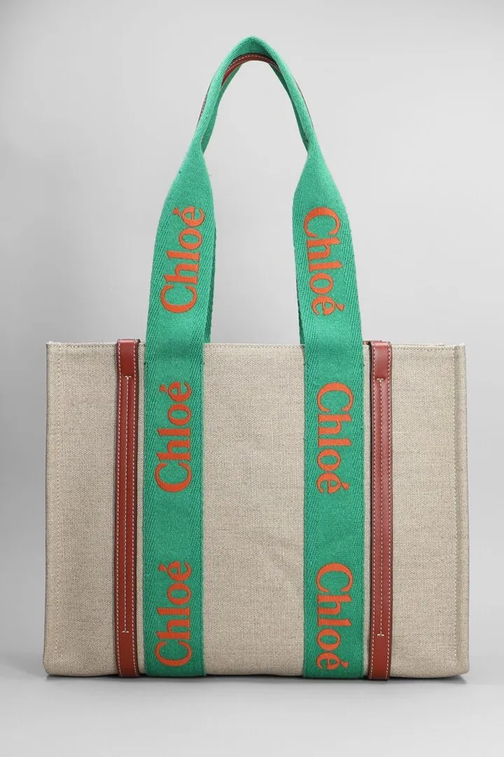 Tote In Grey Fabric