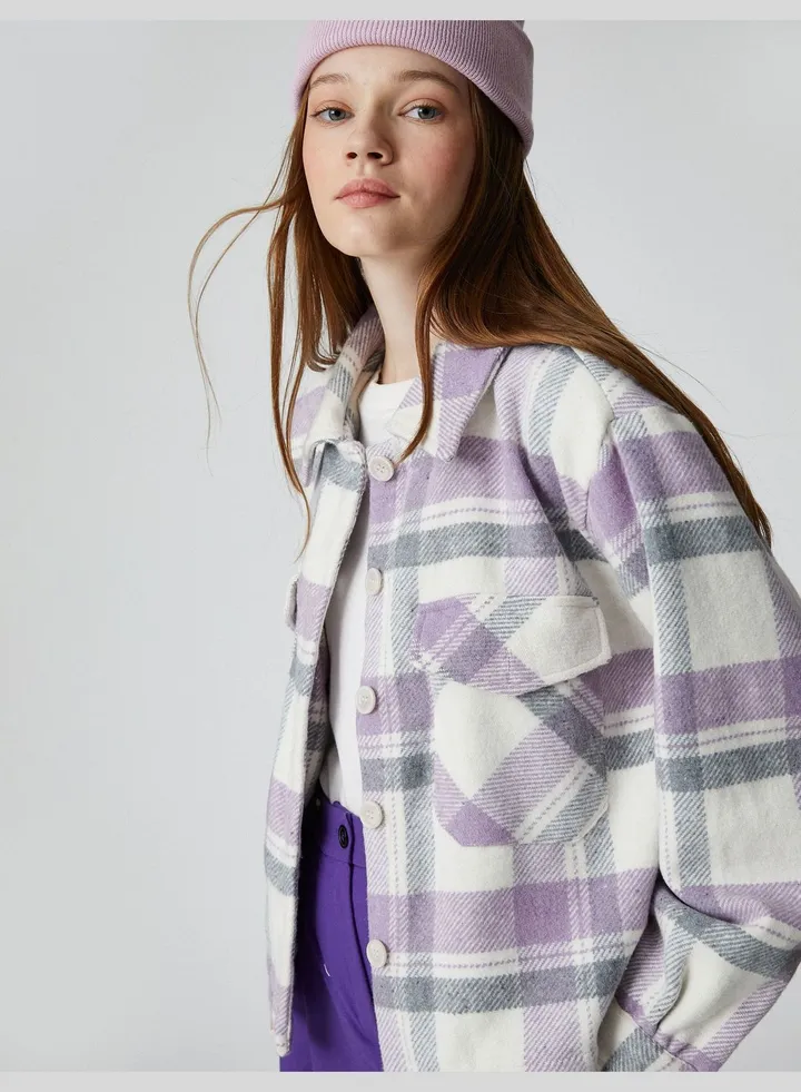 Pocket Detail Long Sleeve Shacket