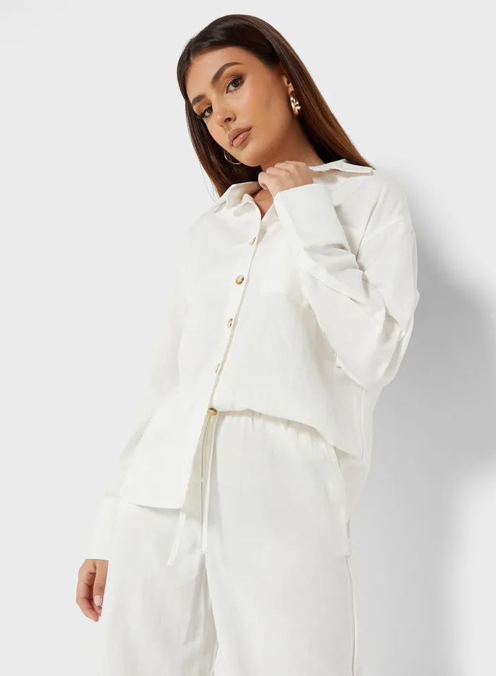 Pocket Detail Oversized Shirt