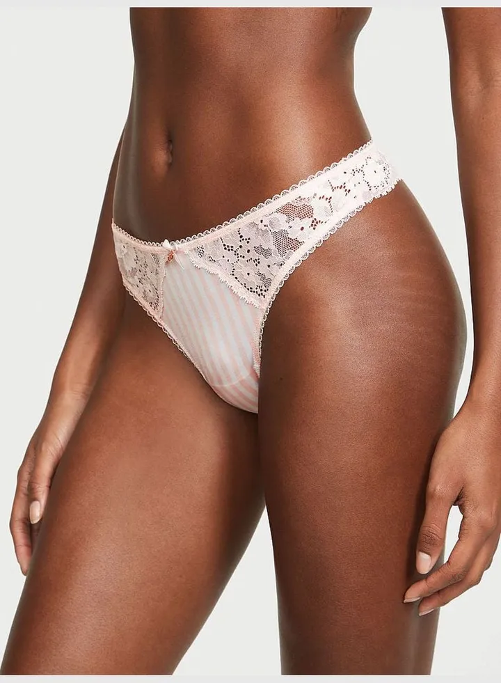 Lace-Back Thong Panty