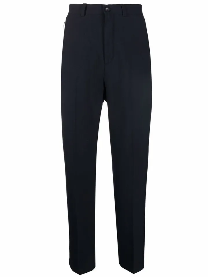 High-Waisted Straight Leg Trousers