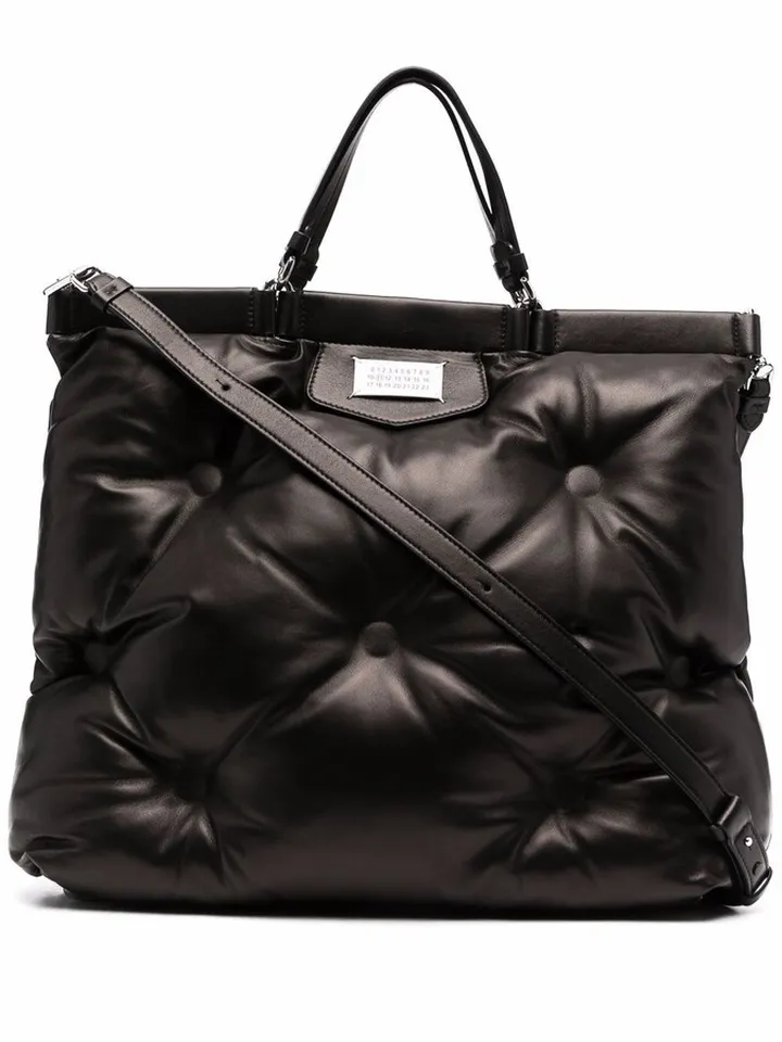 Glam Slam sheepskin tote bag