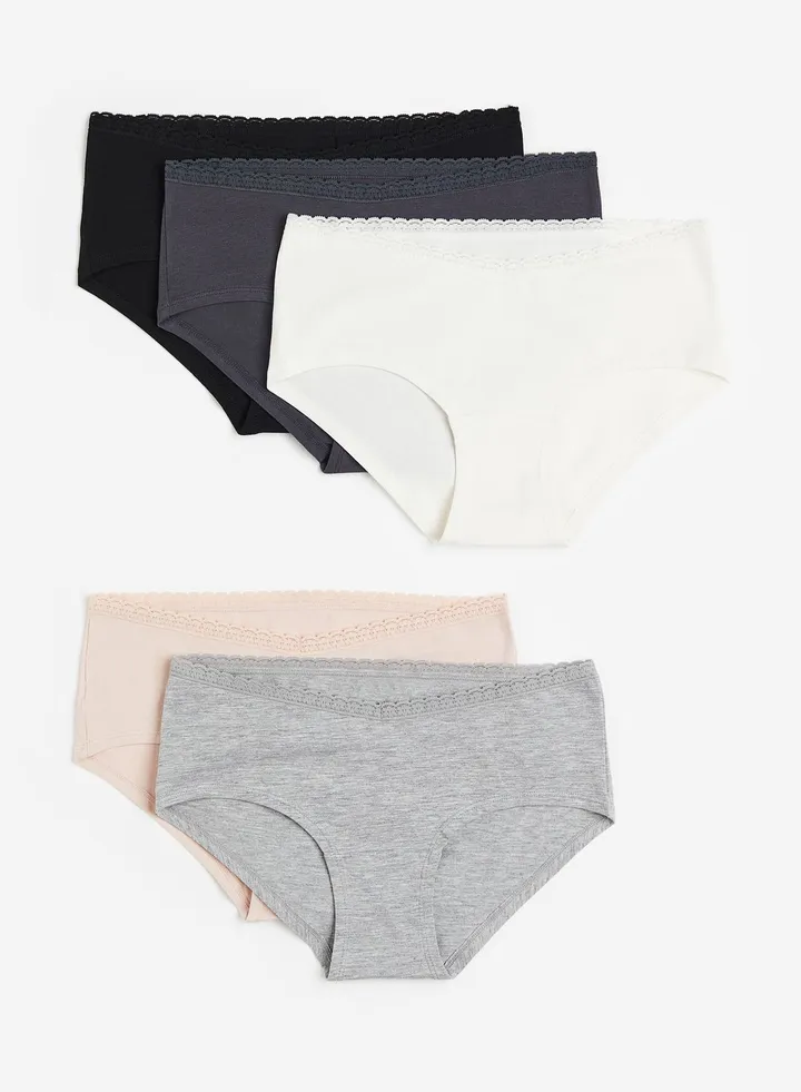 5 Pack High Leg Briefs