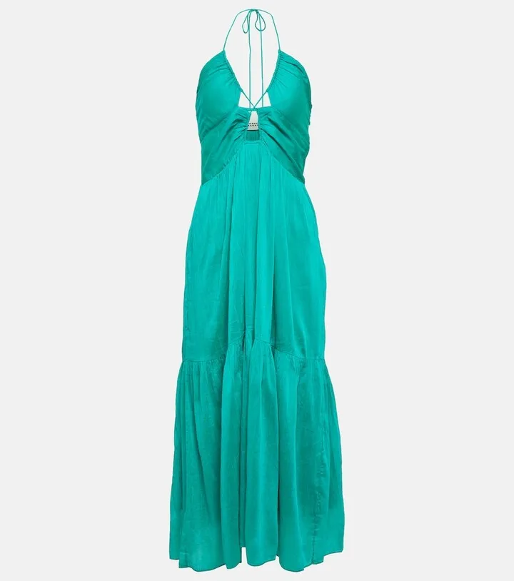 Birona cotton and silk midi dress