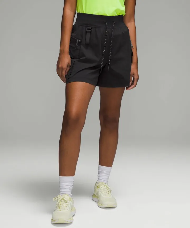Multi-Pocket Cargo High-Rise Hiking Shorts 5"