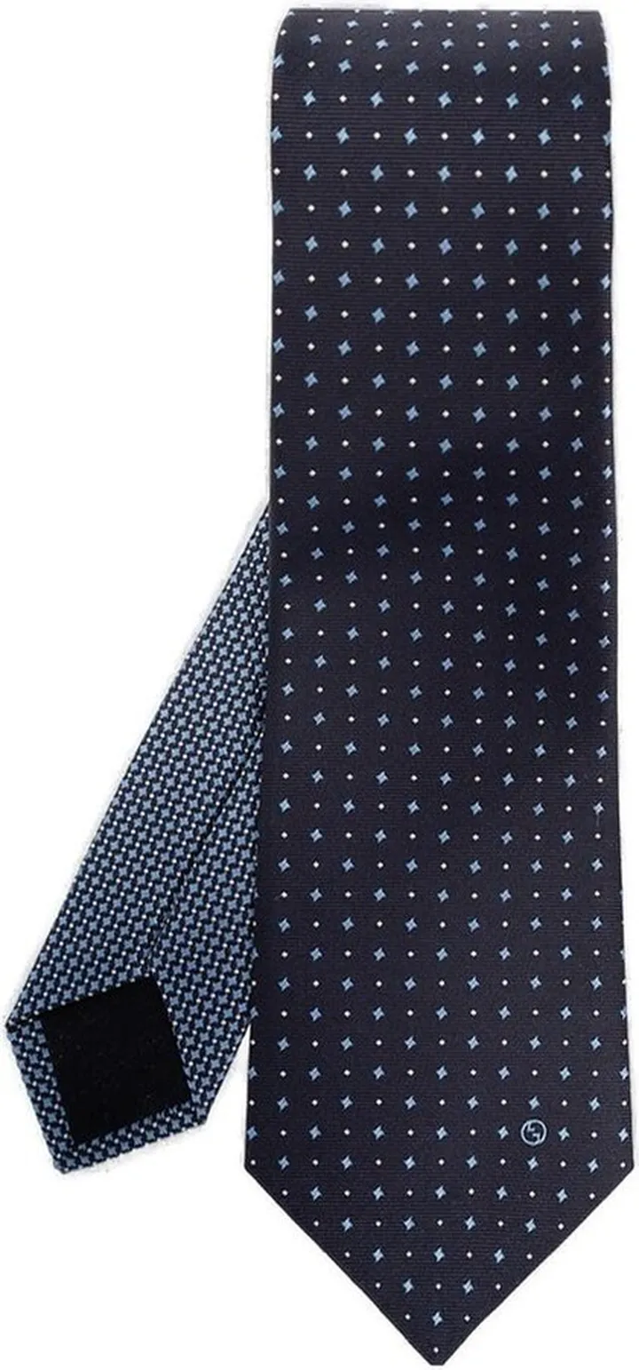 Gucci Embroidered Dot Patterned Tie