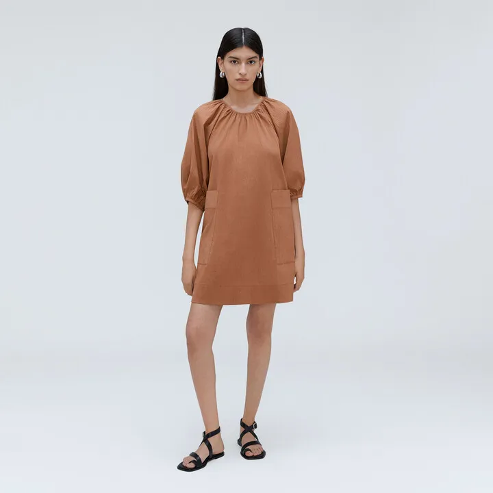 The Seersucker Puff Sleeve Dress