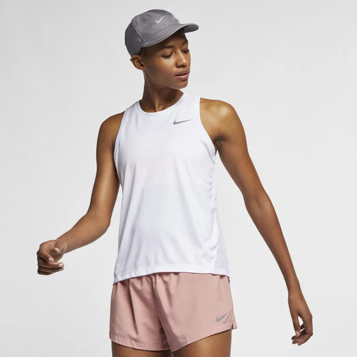 Nike Women's Miler Running Tank Top in White