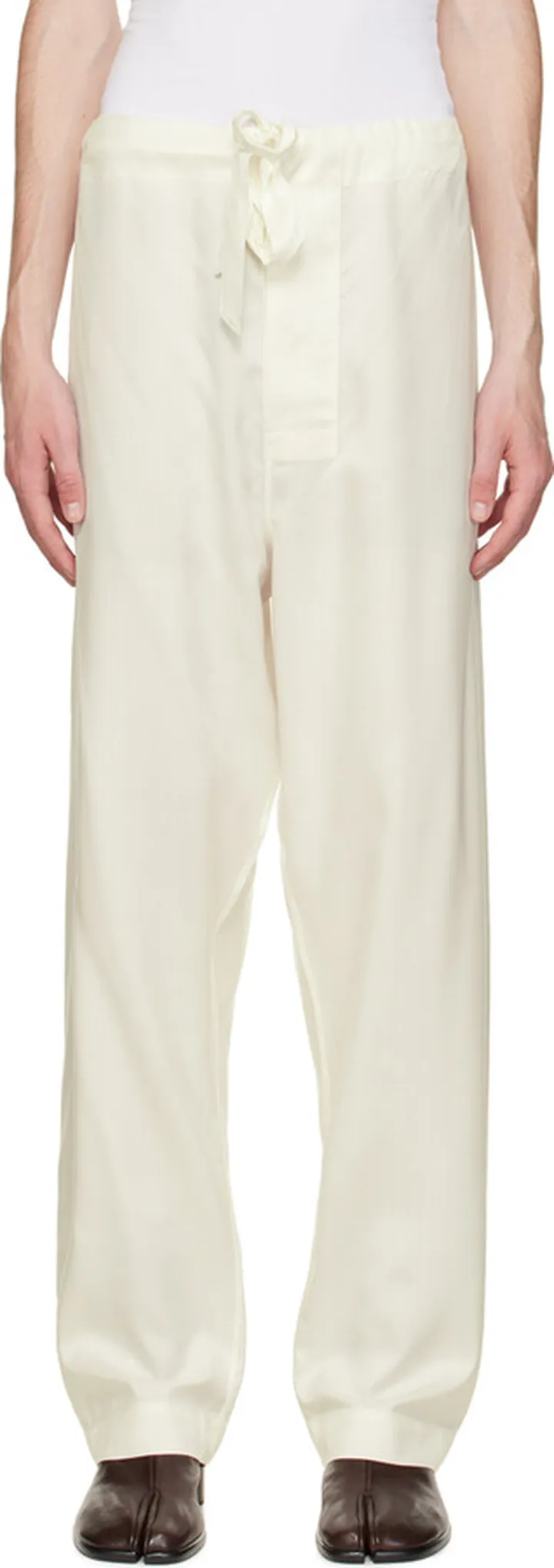Maison Margiela Off-White Wide-Leg Trousers