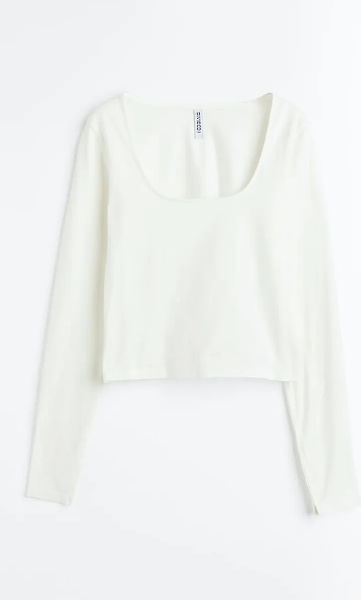 Long-sleeved Cotton Top