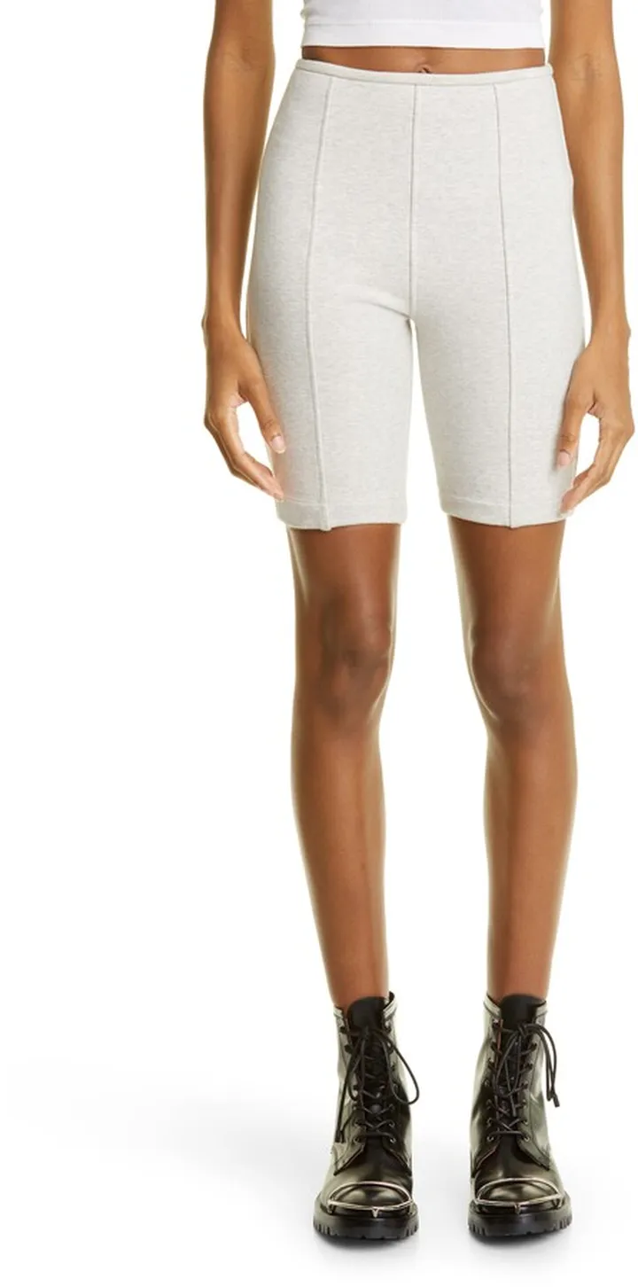 High Waist Stretch Cotton Bike Shorts