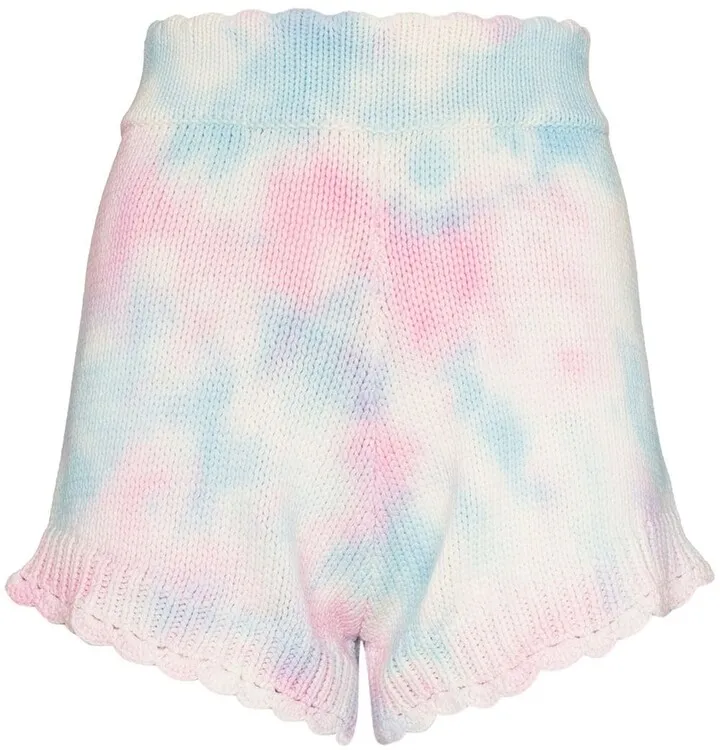 Karissa knitted tie-dye shorts
