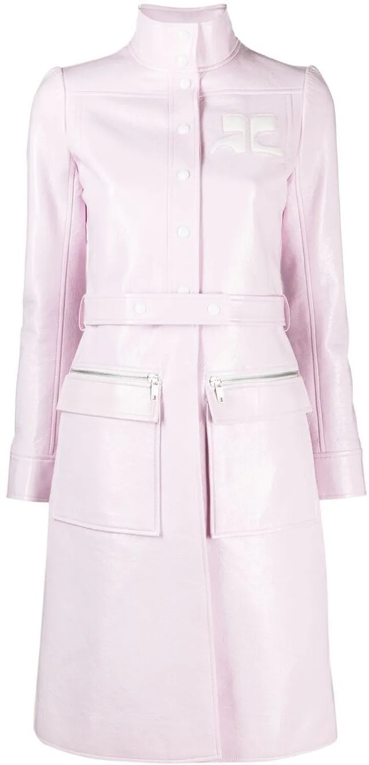 Logo-Patch Trench Coat