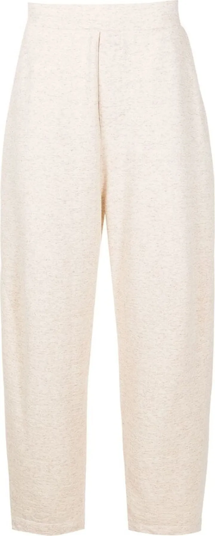 Straight-Leg Melange-Effect Trousers