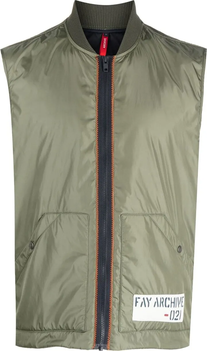 Logo Patch Contrast Stitch Gilet