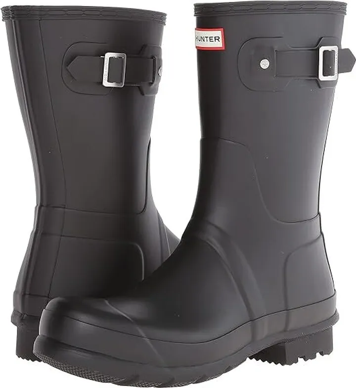 Hunter Original Short Rain Boots (Black) Men's Rain Boots