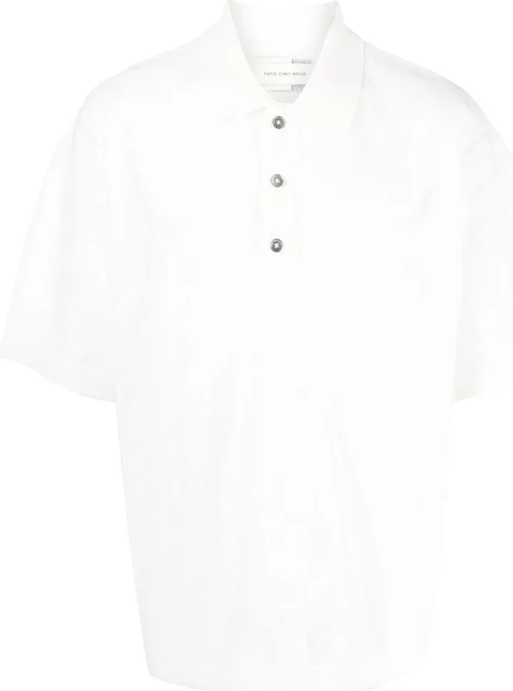 White Phoenix Jacquard Polo Shirt