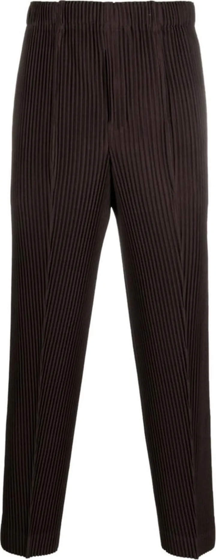 Pleated Straight-Leg Trousers