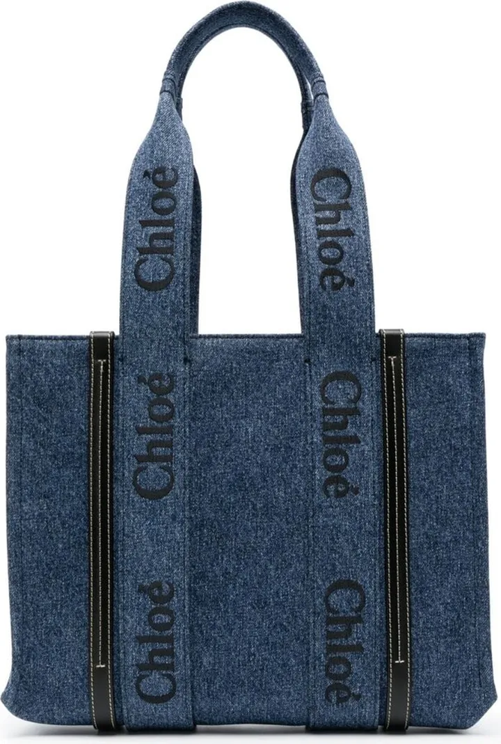 Logo-Tape Detail Tote Bag