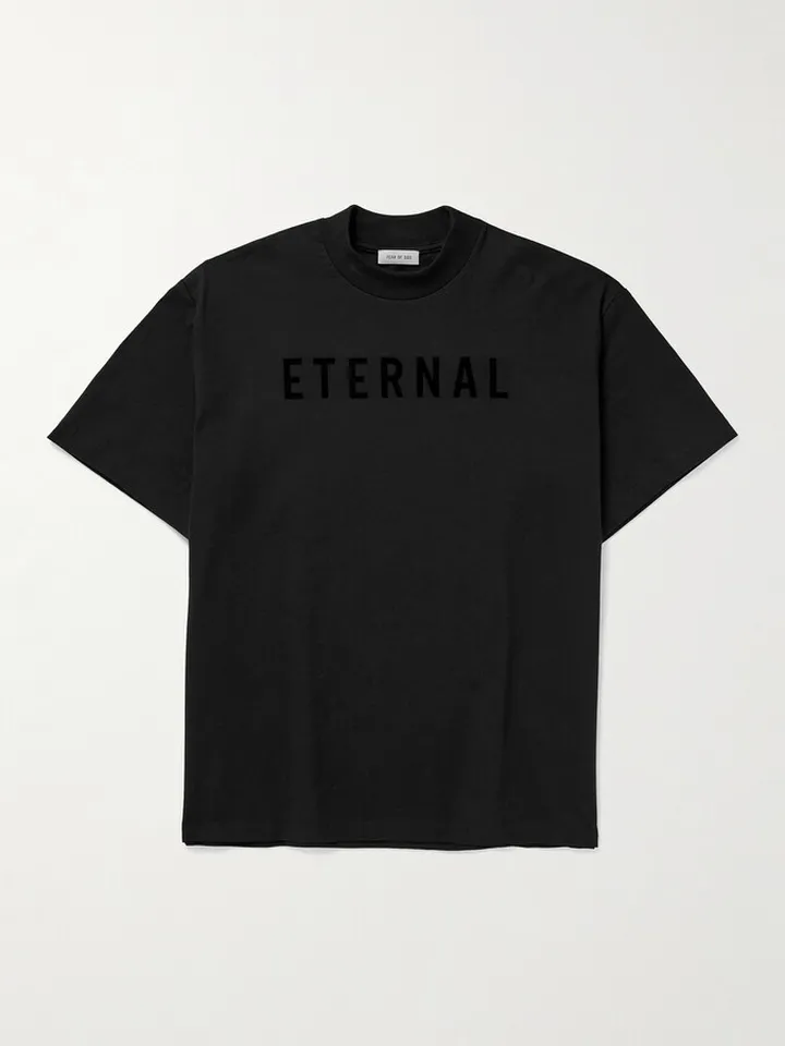 Logo-Flocked Cotton-Jersey T-Shirt