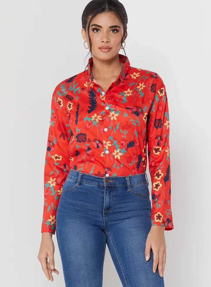 Collared Printed Shirt