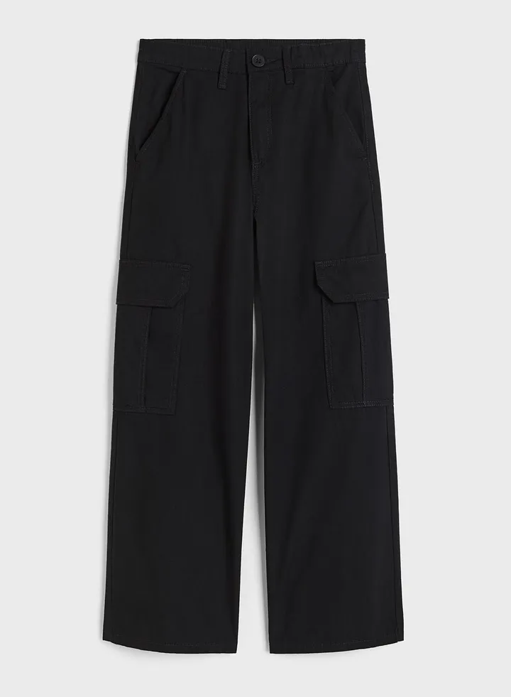Kids Essential Wide Cargo Trousers