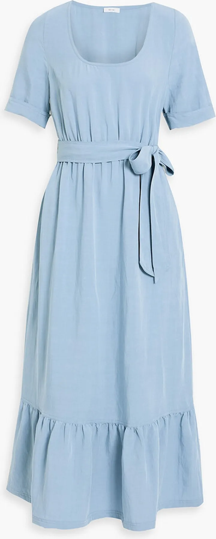 Dylan belted woven midi dress