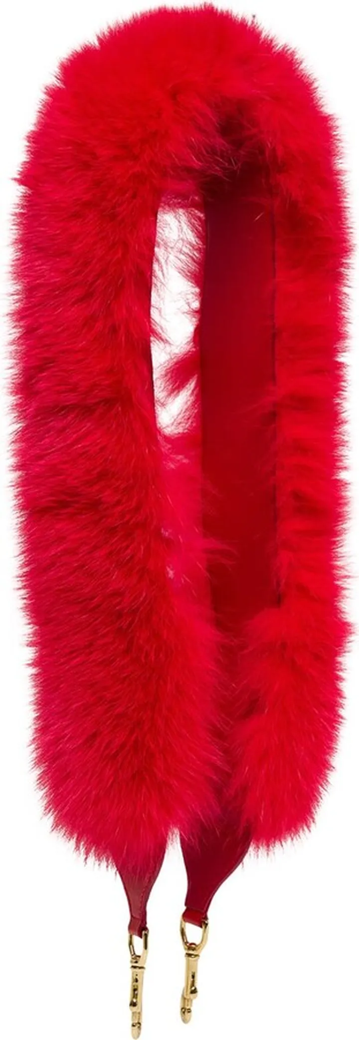 Red Fur Shoulder Strap