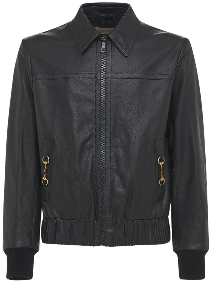 Leather Bomber Jacket
