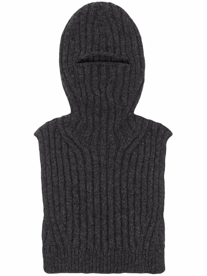 Ribbed Wool-Blend Balaclava