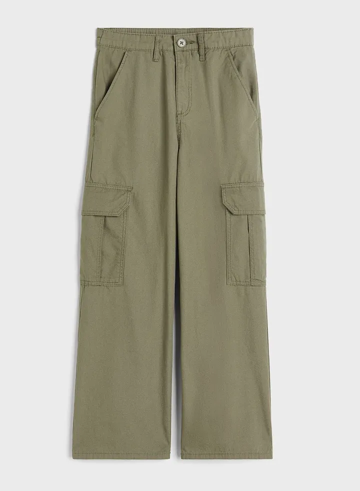 Kids Essential Wide Cargo Trousers
