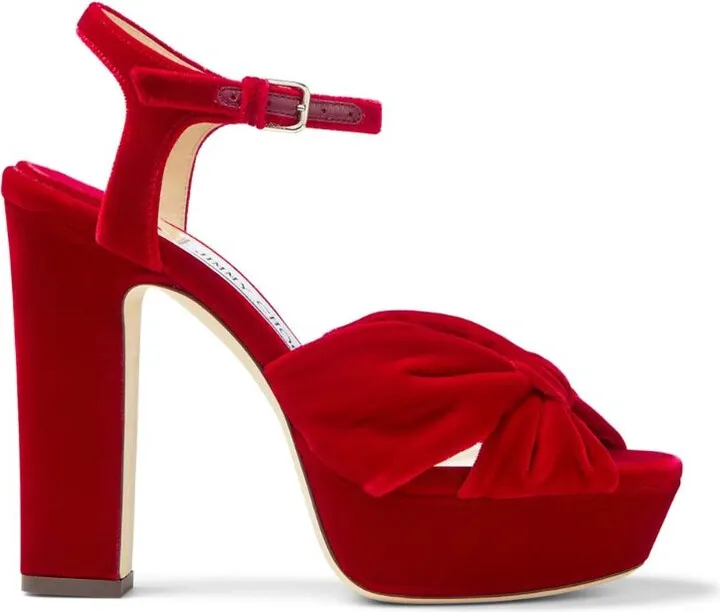 Jimmy Choo Heloise 120 Velvet Platform Sandals