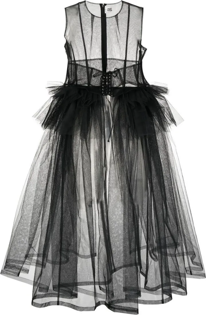 Corset-Style Tulle Gown