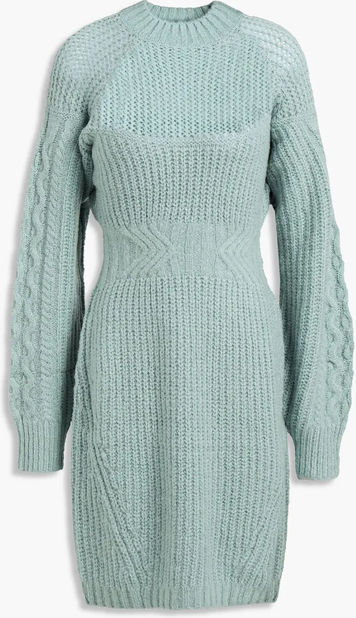 Brooklyn cable-knit mini dress