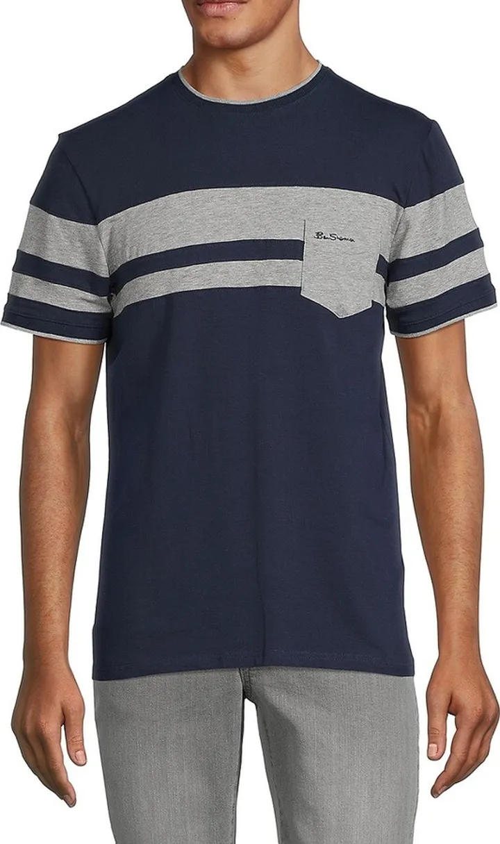 Short Sleeve Striped Pocket Tee