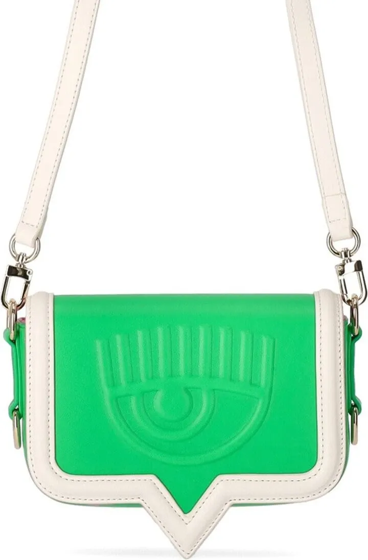 Chiara Ferragni Eyelike Frame Small Green Crossbody Bag