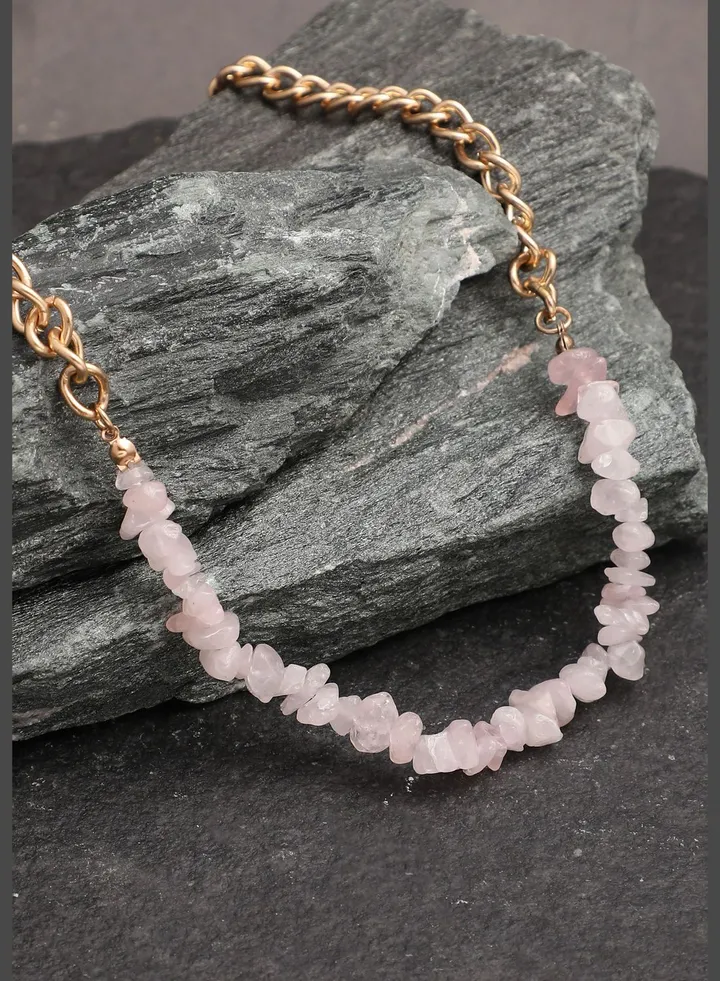Gold Plated Designer Stone Necklace