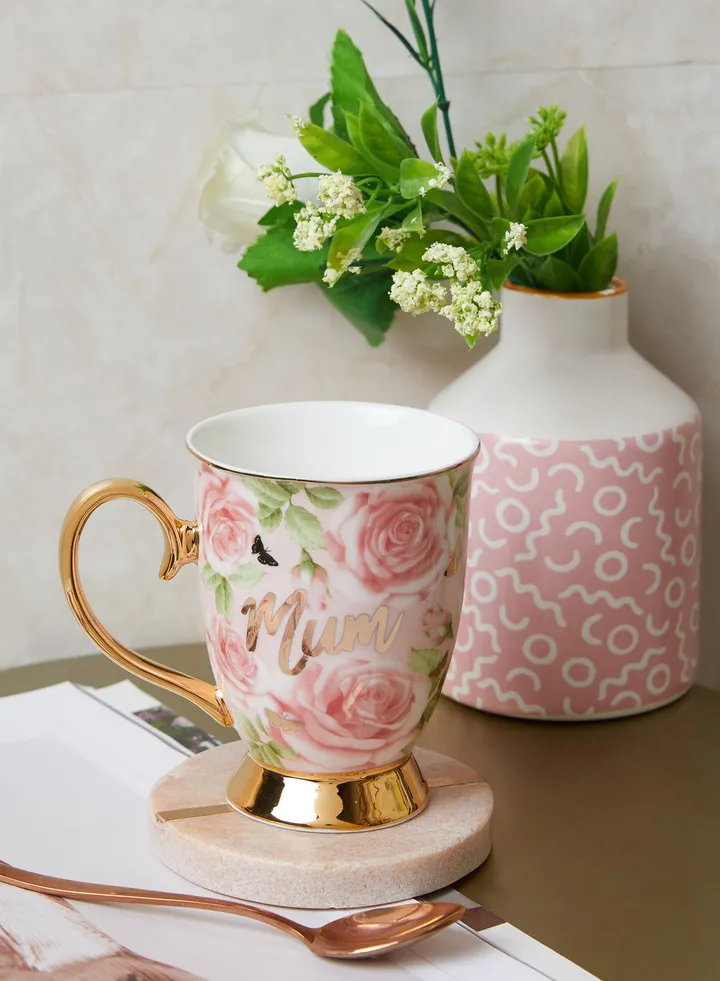 Mum Butterfly Roses Mug