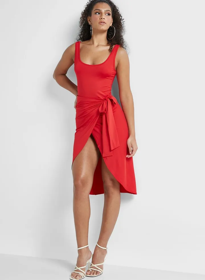 Wrap Dress With Slit