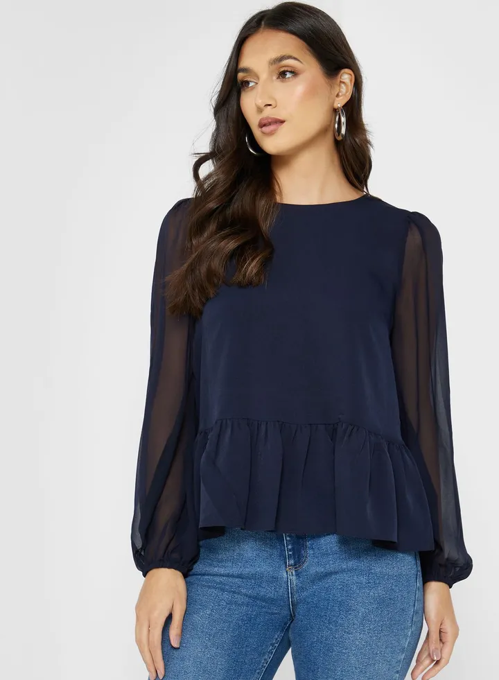 Ruffle Hem Top
